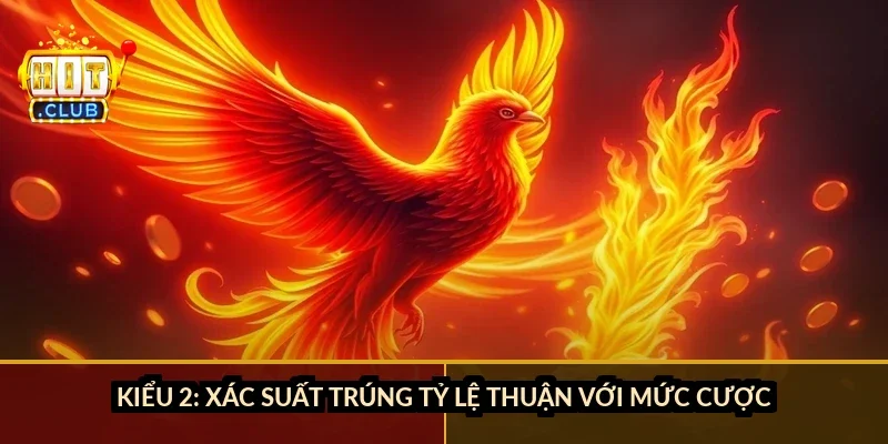 Kiểu 2: xác suất trúng tỷ lệ thuận với mức cược